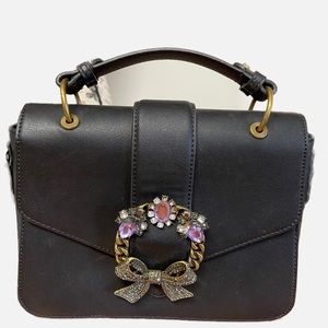 Aldo Beautiful Rhinestone black purse hand bag